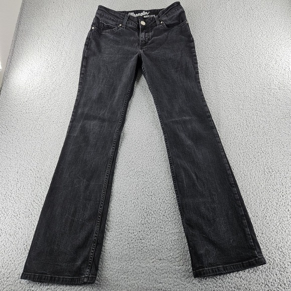 Wrangler Jeans Womens 5x32 Black Boot Cut Stretch Denim Classic Fit - Picture 2 of 16
